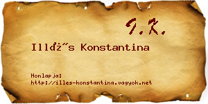 Illés Konstantina névjegykártya